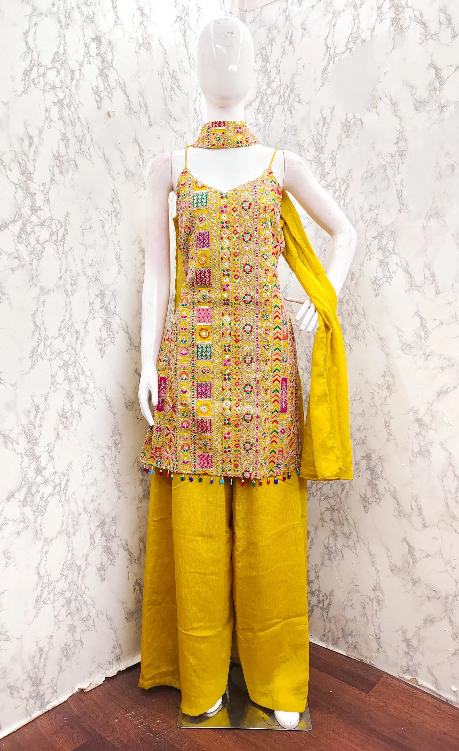 Tt 008 A to D Heavy Chinon Embroidery Readymade Suits Suppliers In India